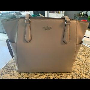 Grey leather Kate Spade purse